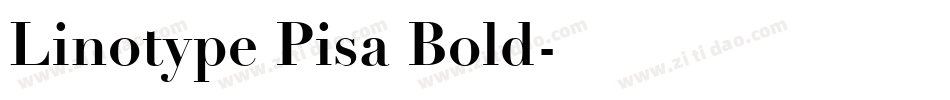 Linotype Pisa Bold字体转换